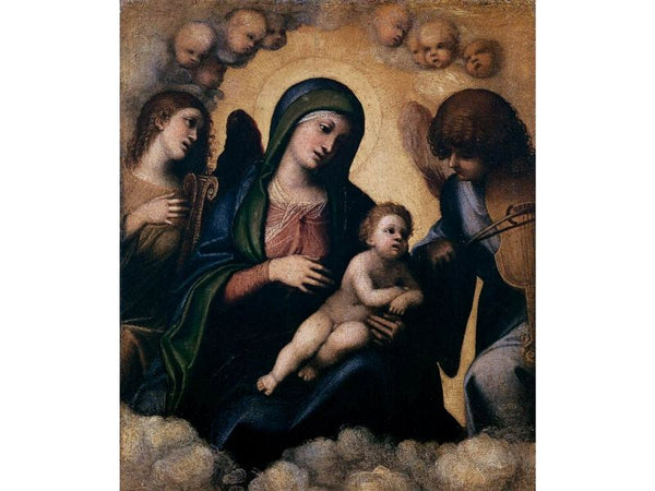 Madonna and musician angels 