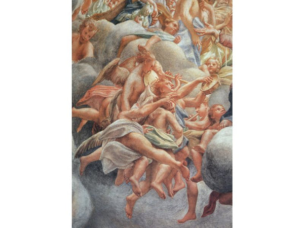 Assumption of the Virgin, detail of angelic musicians 