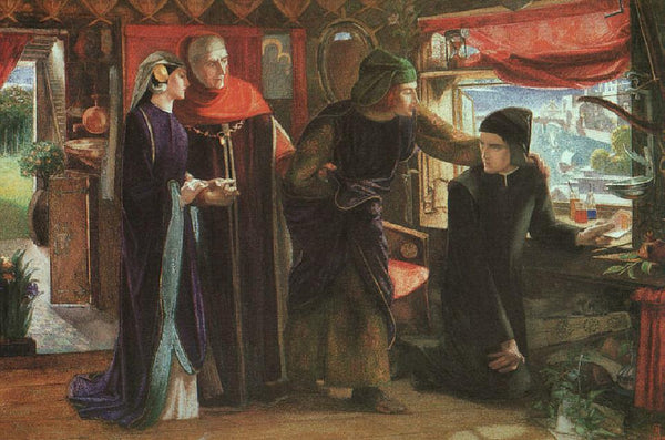 Dante drawing an Angel on the First Anniversary of the Death of Beatrice Paintingby Dante Gabriel Rossetti