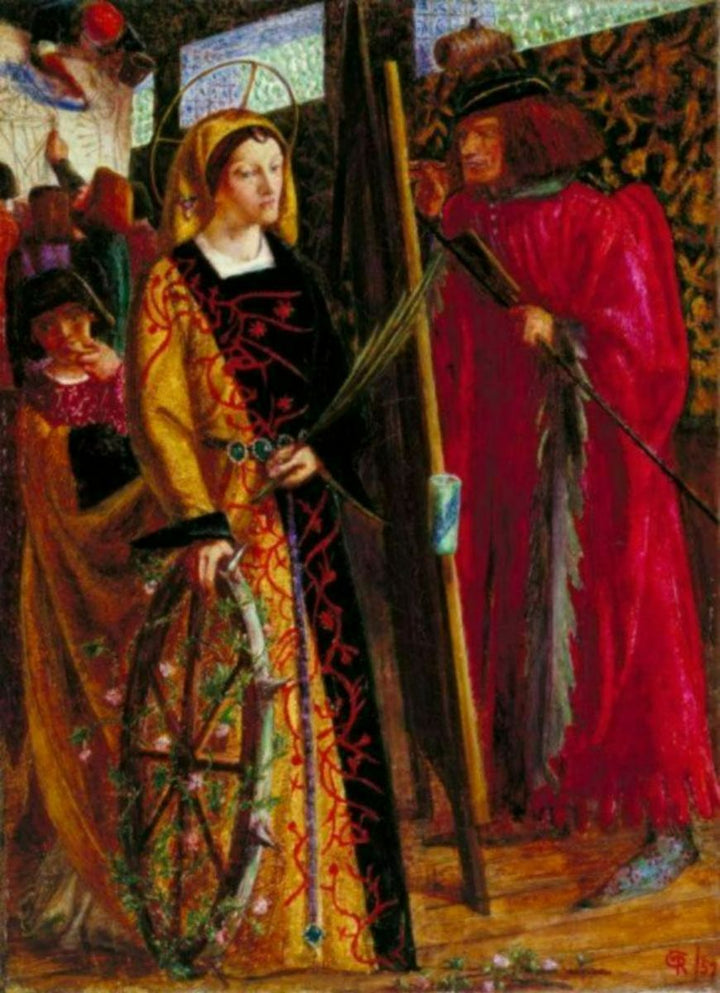 St Catherine Painting by Dante Gabriel Rossetti