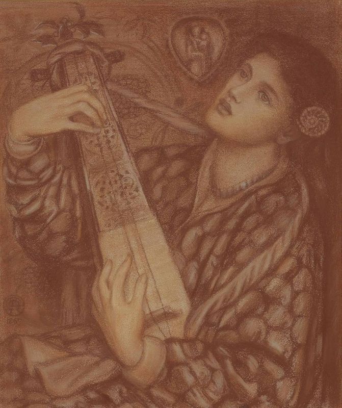 A Christmas Carol I Painting by Dante Gabriel Rossetti