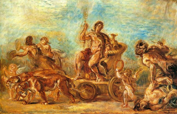 Triumph of Bacchus Painting by Eugene Delacroix