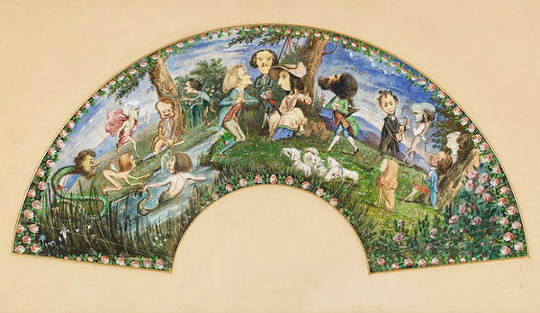 Fan with Caricatures 1838