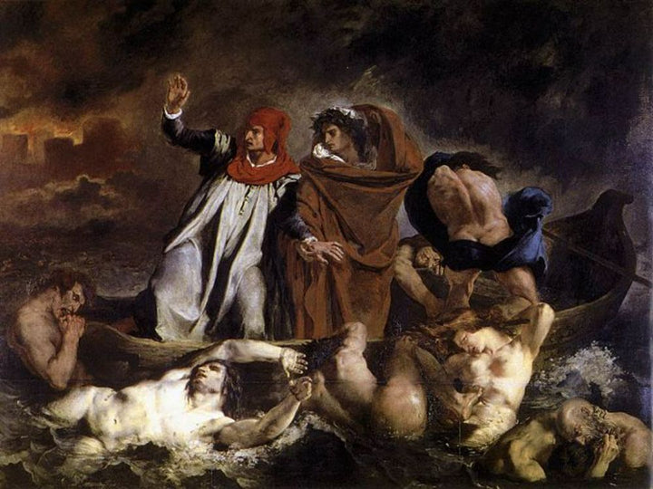 The Barque of Dante 1822 Painting 