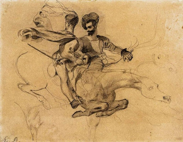 Illustration for Goethe's Faust 1825-27 Painting by Eugene Delacroix