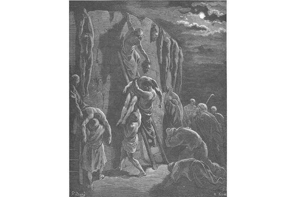 Jabesh-Gileadites Recover the Bodies of Saul and His Sons 