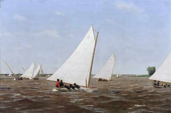 Sailboats Racing on the Delaware 