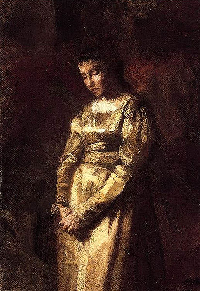 Young Girl Meditating (study) 