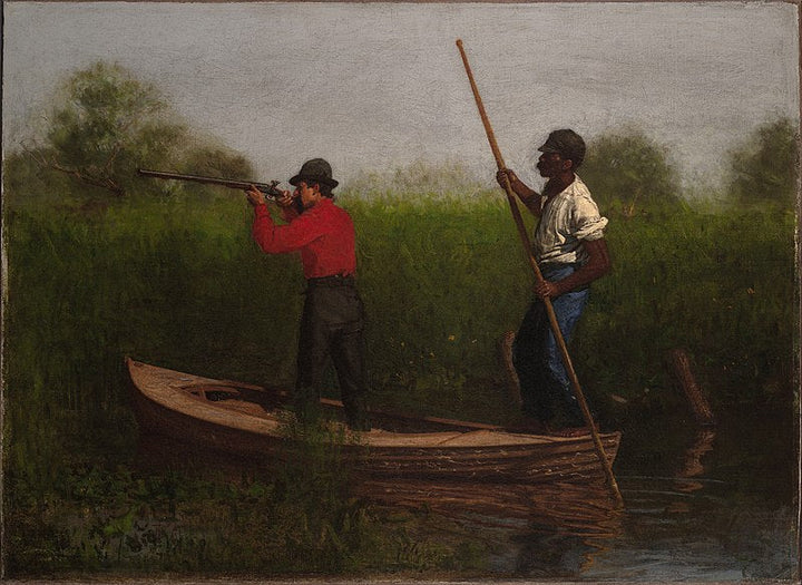 Will Schuster und ein Schwarzer auf Rallenjagd 