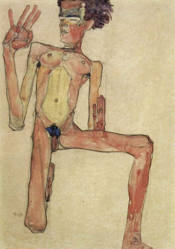 Kneeling act, selfPortrait 