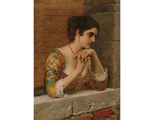 Venetian Beauty on Balcony 