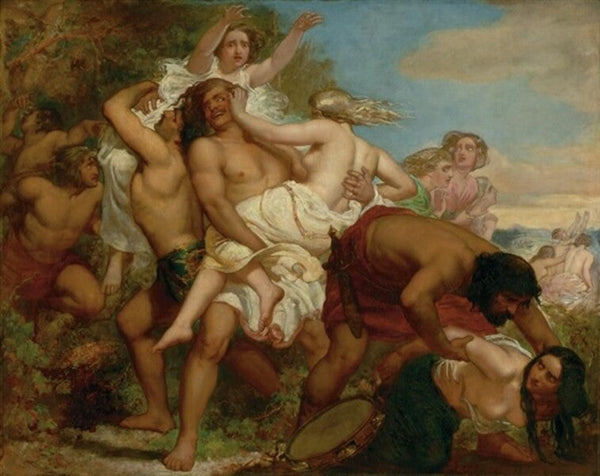 The Tribe of Benjamin Seizing the Daughter of Shiloh Painting by John Everett Millais