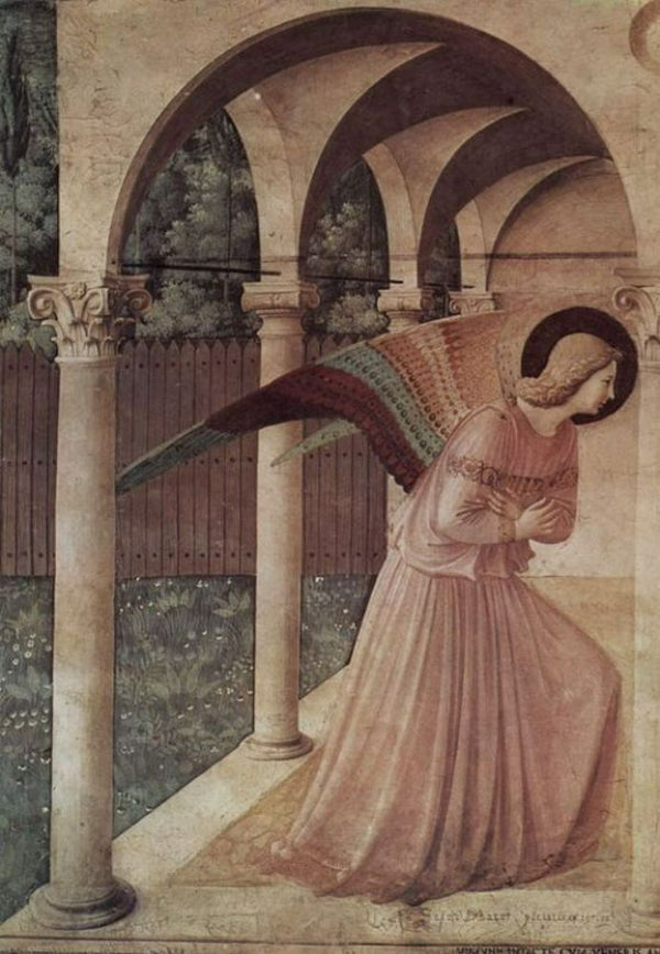 Proclamation, detail Annunciation angel