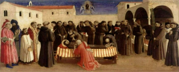 Lamentation over St Francis Painting by Fra Angelico