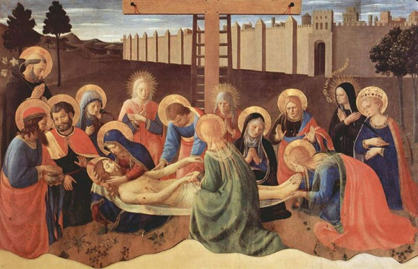Cross, fragment Painting by Fra Angelico