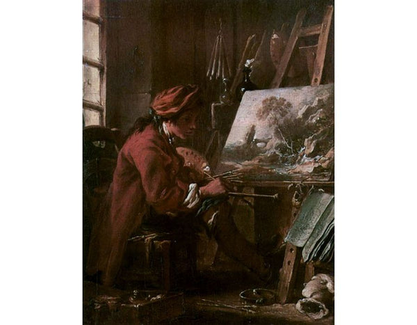 Self Portrait at Easel 
