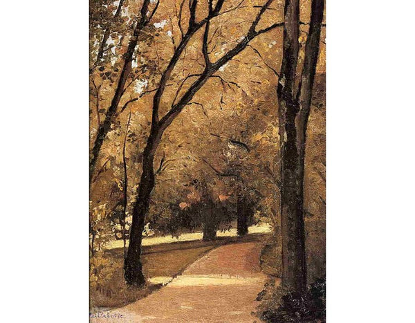Yerres Path Through The Old Growth Woods In The Park

