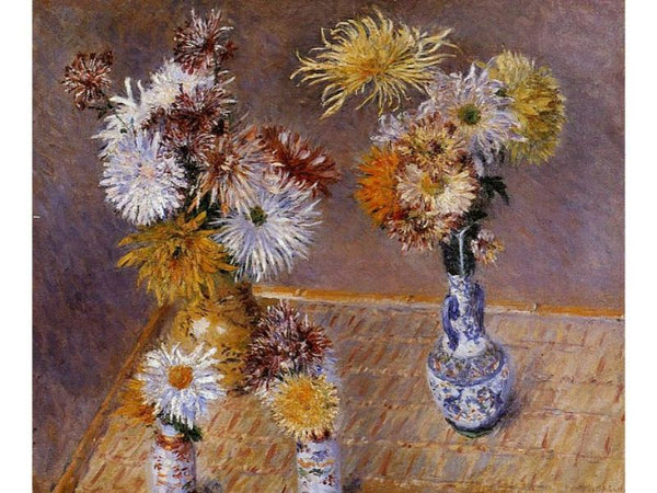 Four Vases Of Chrysanthemums