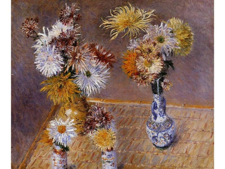 Four Vases Of Chrysanthemums