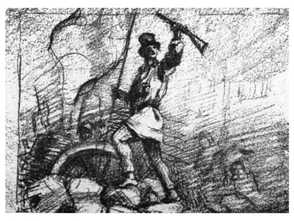 The Barricade Painting by Gustave Courbet