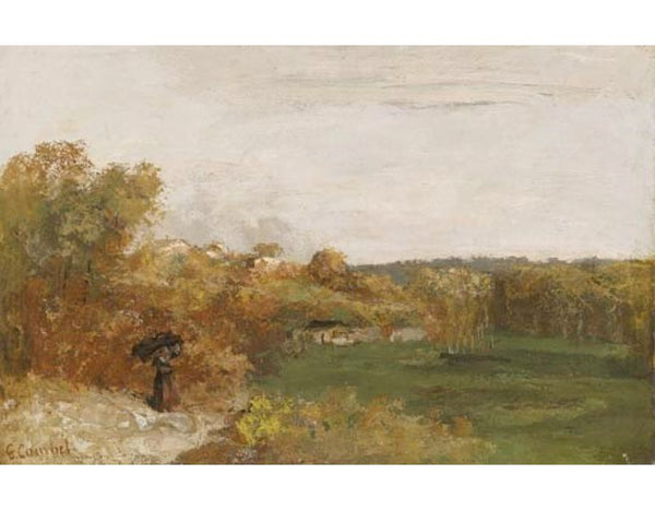 Valley at Fontcouvert Painting by Gustave Courbet