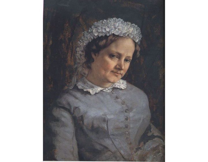 Portrait of Madame Prudhon Painting by Gustave Courbet