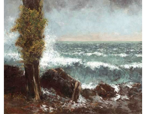 Marine, le peuplier Painting by Gustave Courbet