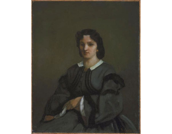 Woman with gloves Painting by Gustave Courbet