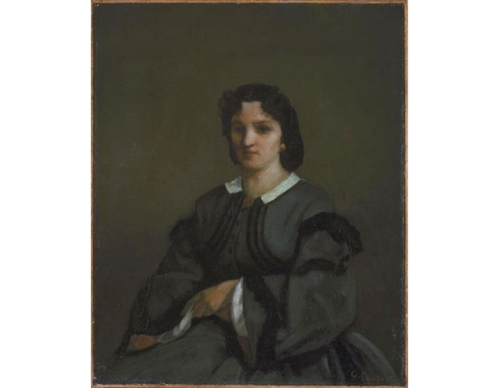 Woman with gloves Painting by Gustave Courbet