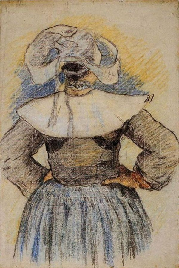 Back View of a Breton Woman 
