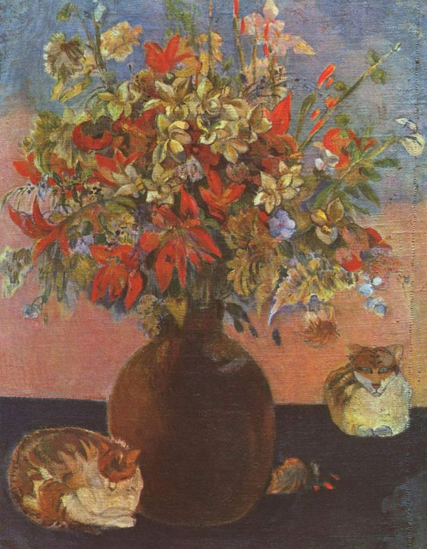 Flowers and cats 
