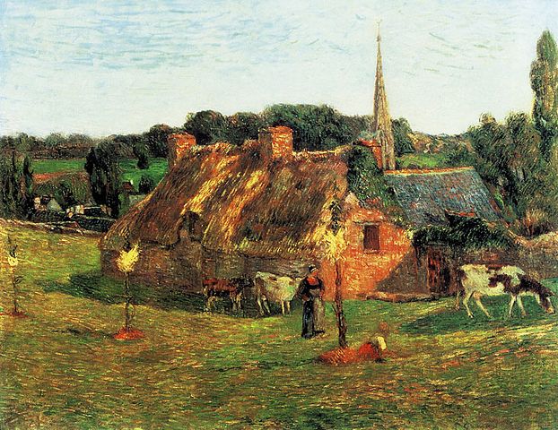 Le Champ Lollichon et l'eglise de Pont-Aven 