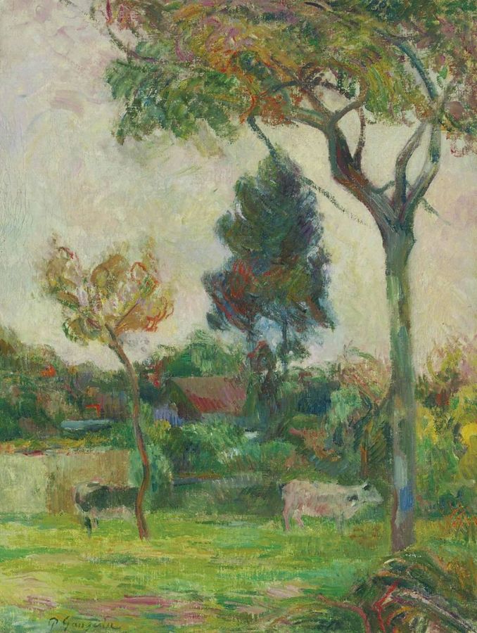 Deux vaches au pre 