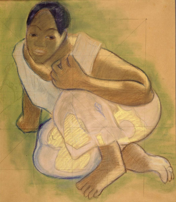 Crouching Tahitian Girl 