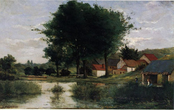 Autumn Landscape Aka Farm And Pond 
