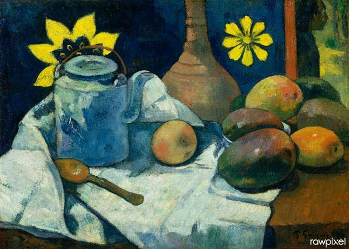 Still Life With Teapot And Fruit 