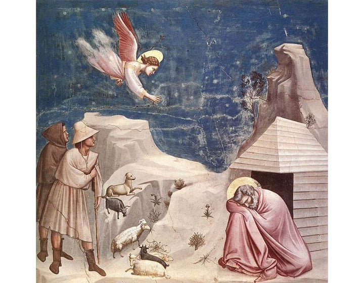 No. 5 Scenes from the Life of Joachim- 5. Joachim's Dream 1304-06
