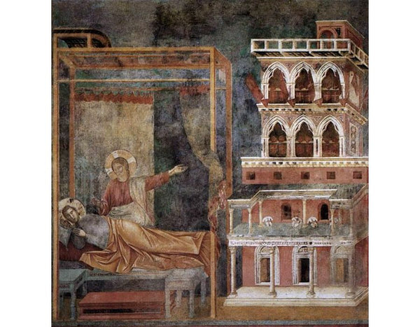 Legend of St Francis- 3. Dream of the Palace (detail) 1297-99
