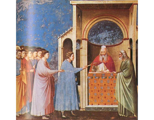 No. 27 Scenes from the Life of Christ- 11. Expulsion of the Money-changers from the Temple (detail 2) 1304
