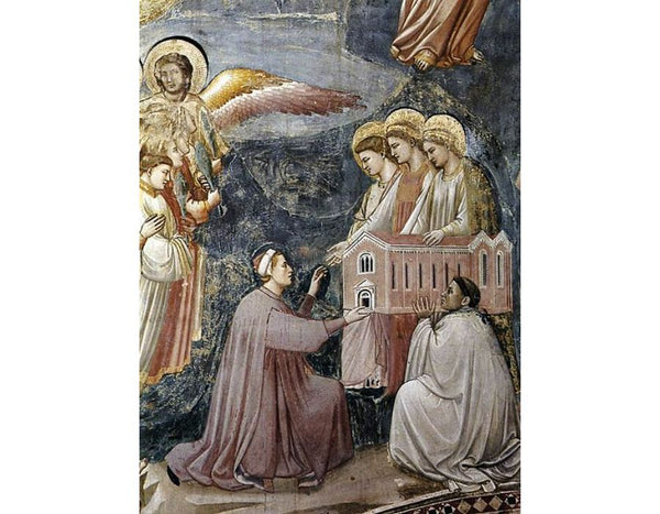 The Last Judgement Detail (Enrico Scrovegni Presents The Model Of The Church To The Virgin Mary) 1304-1306
