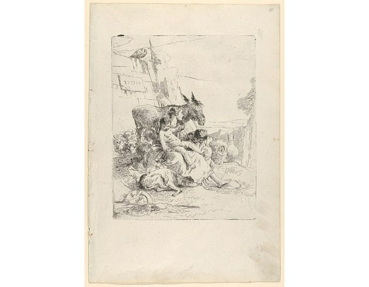 A Mother with two Children, from Scherzi (Rizzi 24) 