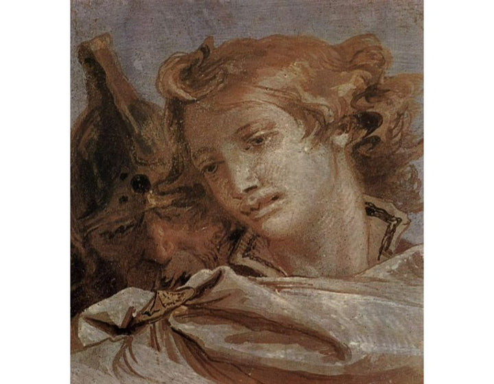 Frescoes in the Villa Vallmarana, Vicenca, scene, Rinaldo considered in the heraldic shield, which h 