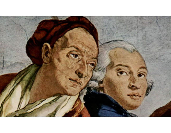 Frescoes stairwell of the Würzburger residence castle, scenes to the apotheosis of the prince bishop 6 