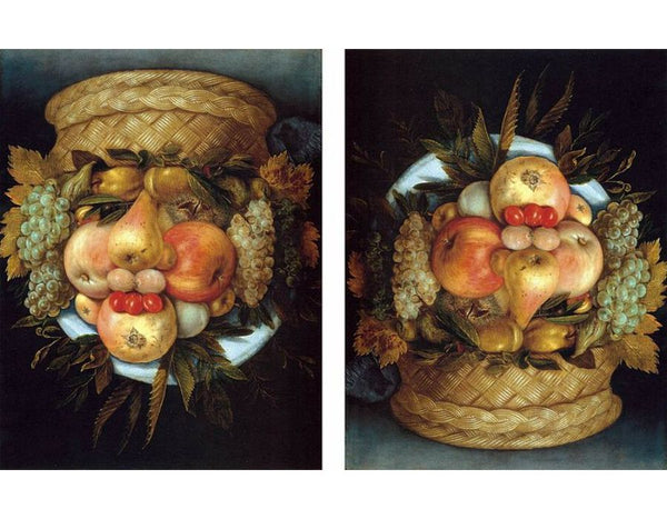 Reversible Head with Basket of Fruit
