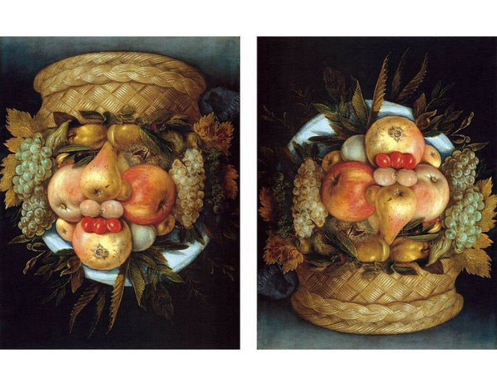 Reversible Head with Basket of Fruit
