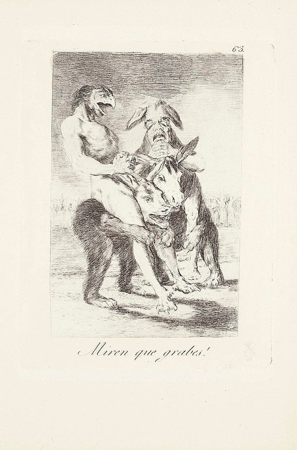 Caprichos Plate 63 Look How Solemn They Are 