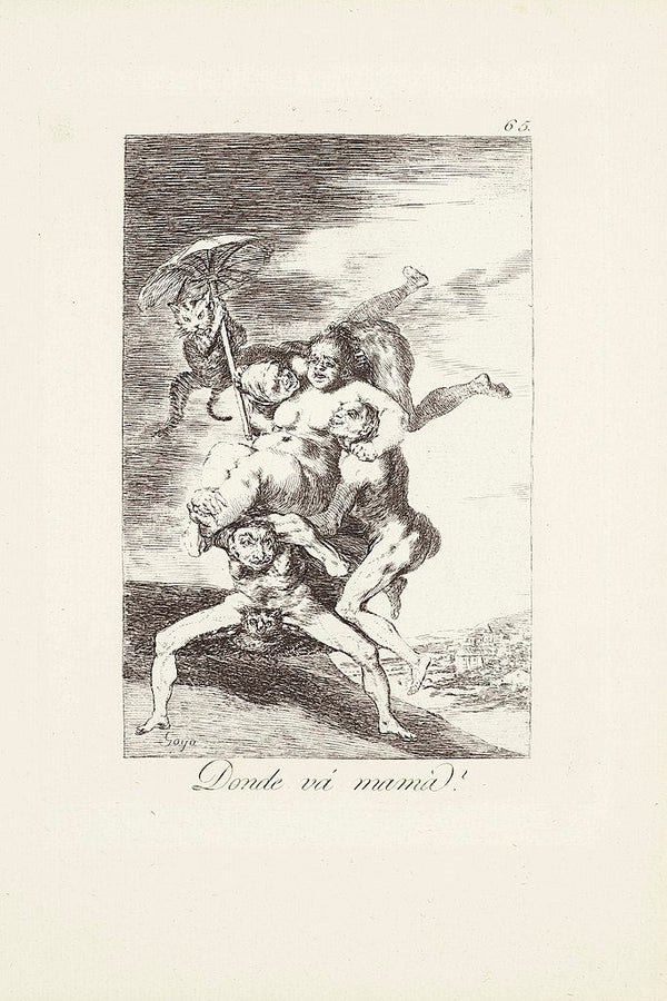 Caprichos Plate 65 Where Is Mama Going 