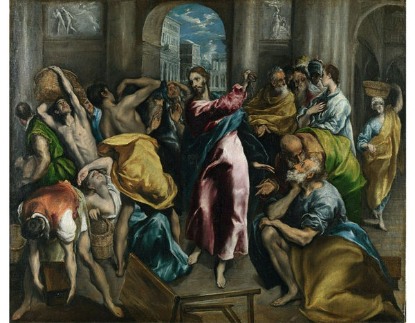 Christ Driving The Traders From The Temple C 1600