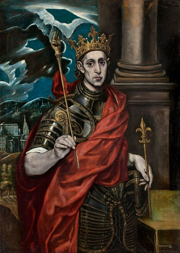 St Louis, King of France, with a Page