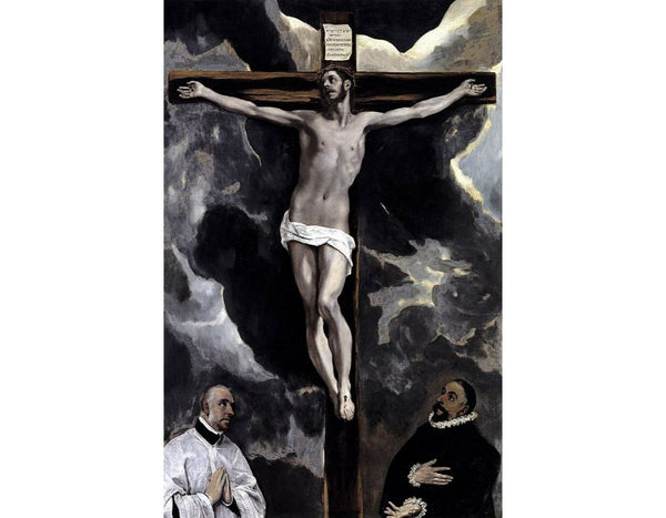 Christ On The Cross Adored By Donors 1585-90